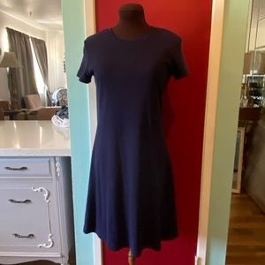 Navy A-Line Dress - Preview - short sleeve at the knee -size medium
